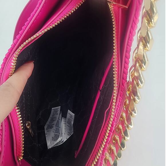 Aldo Barbie Pink Faux Leather Ruched Shoulder Bag - Picture 9 of 13